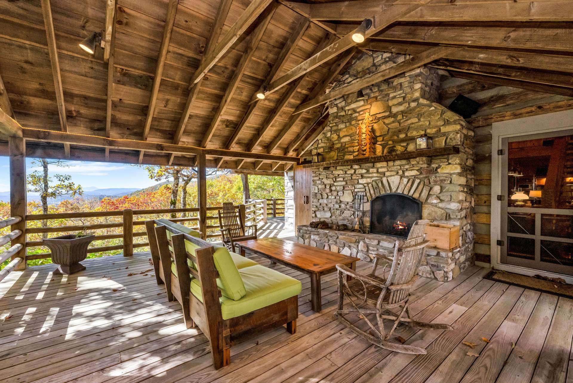 Spend your evenings sharing stories of adventures around the outdoor fireplace.