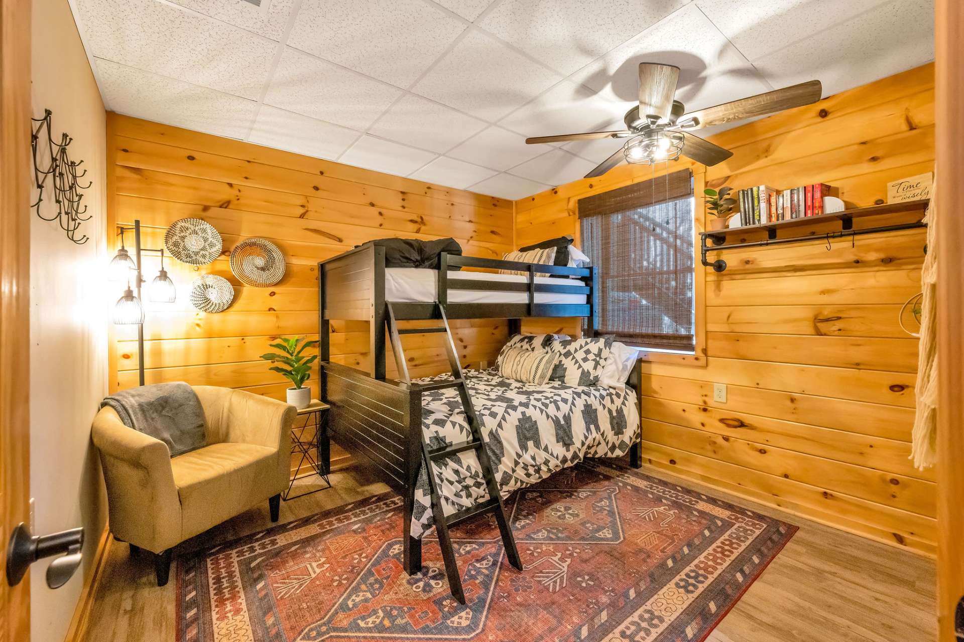 The lower-level bedroom is a great space for guests of all ages!