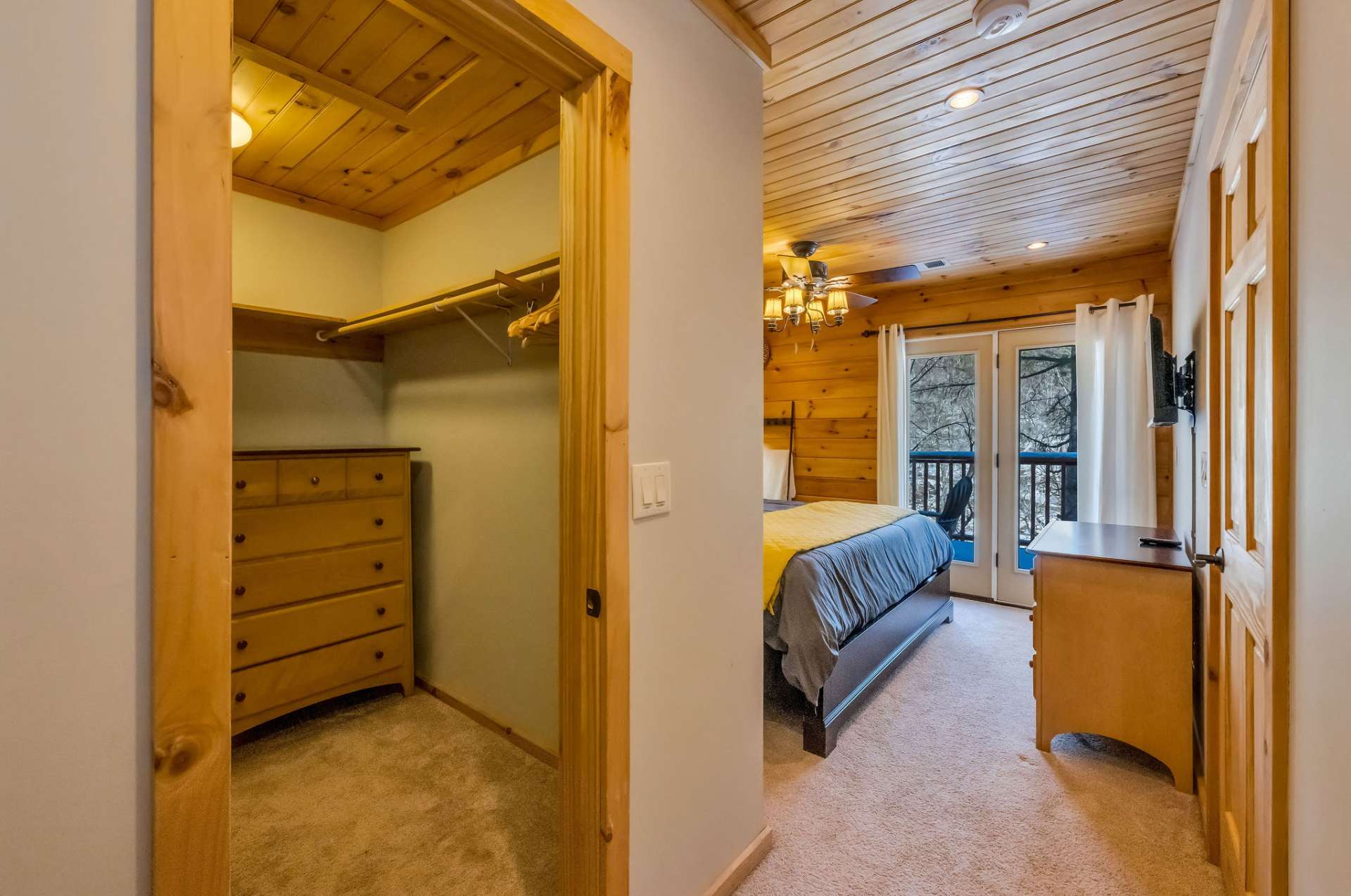 This bedroom also has a large walk-in closet.