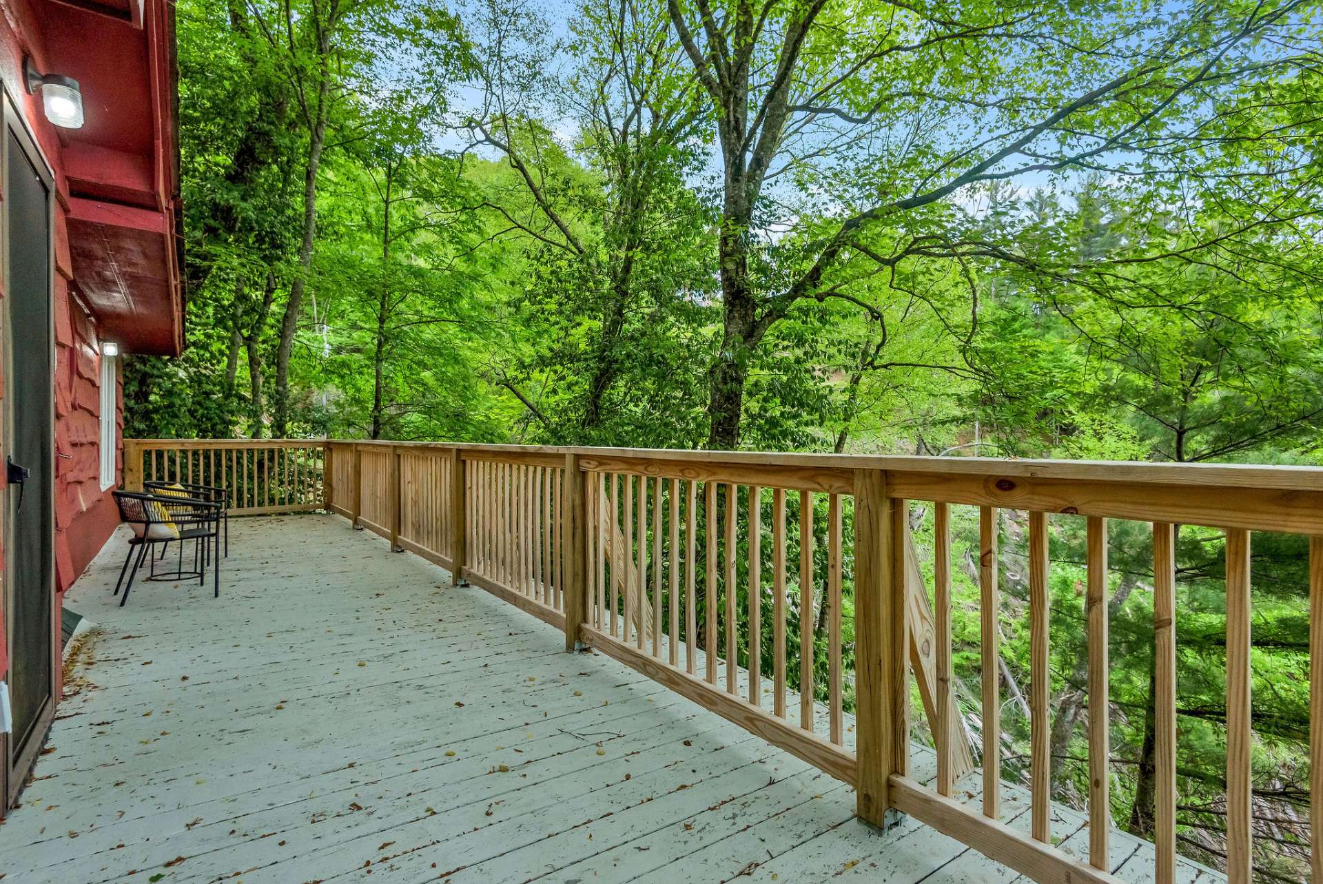 Open deck off upstairs bedroom