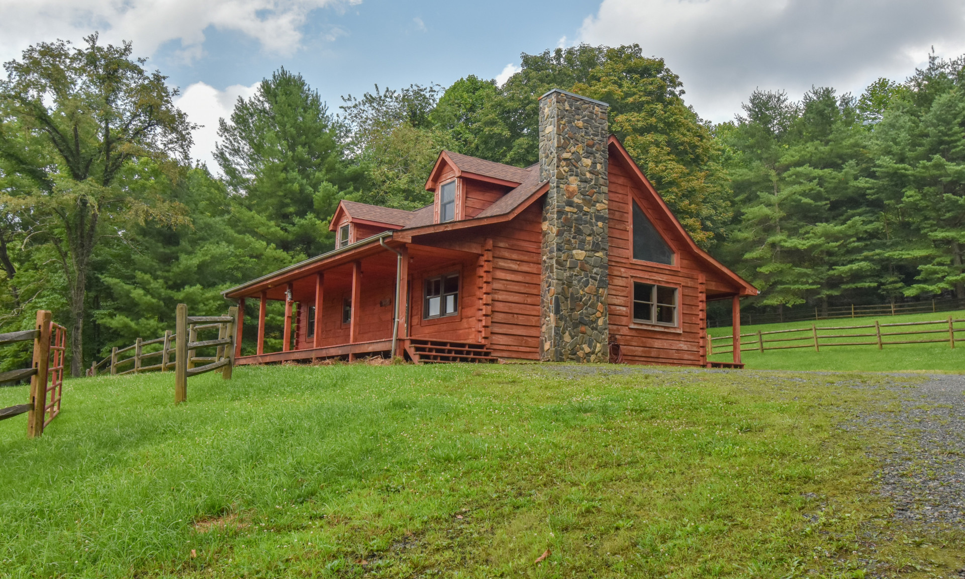 NC Mountain Log Cabin Horse Property