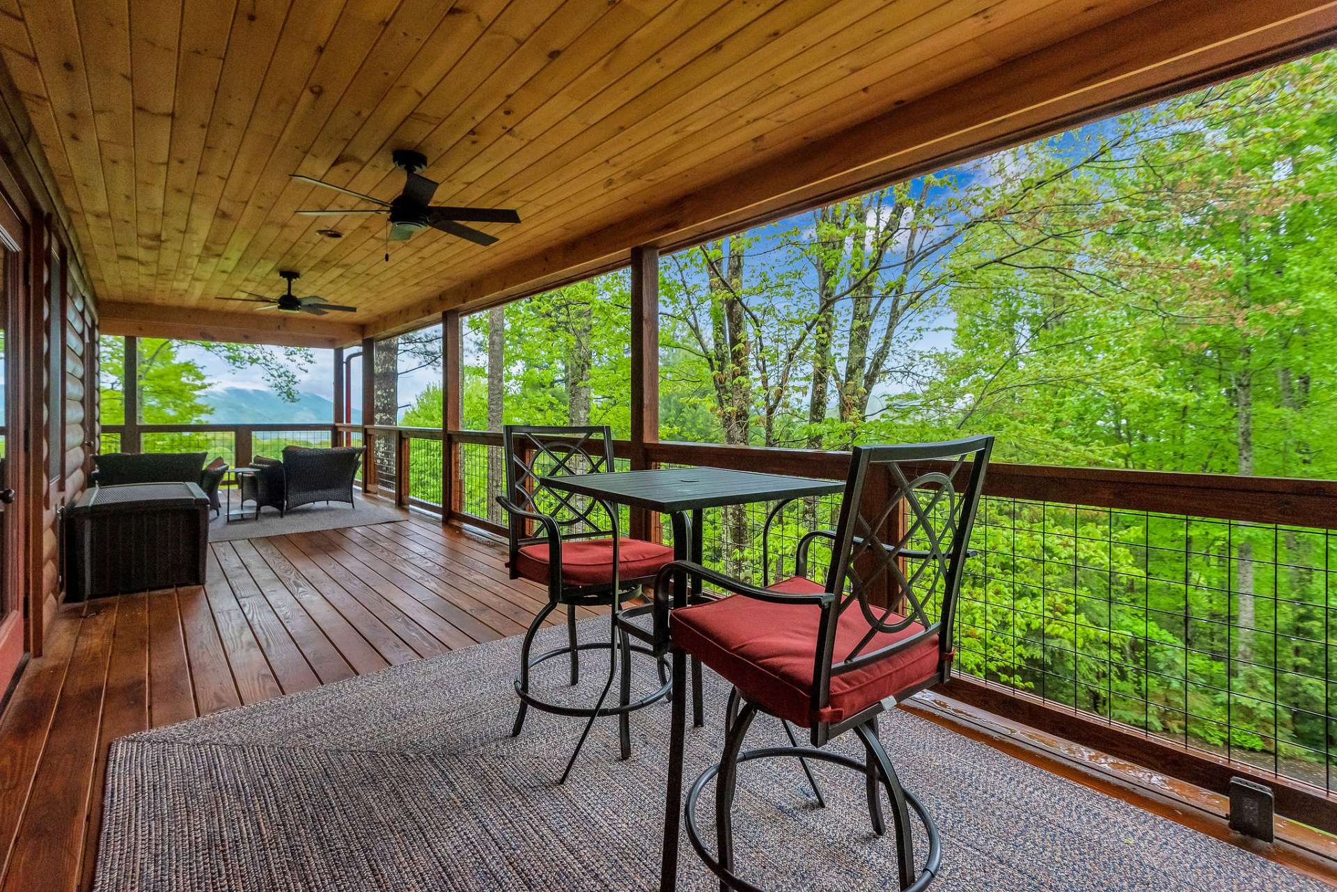 Plenty of room for dining and relaxing on the deck.