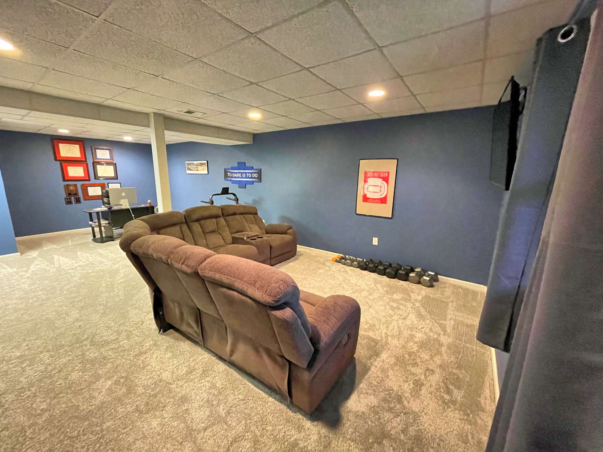 Lower level family or game room