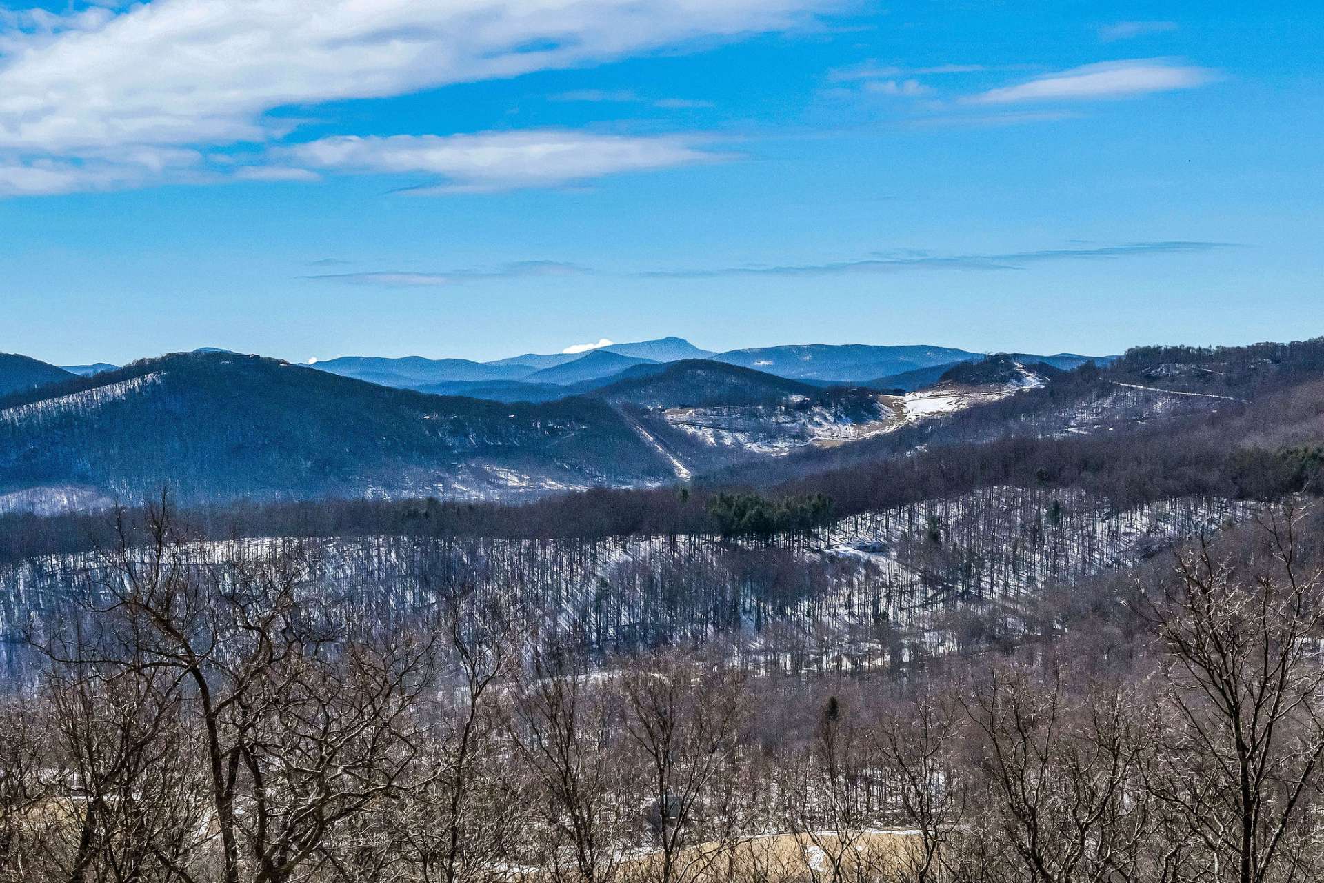 Nestled in nature with long range layered views of Grandfather Mountain and beyond.